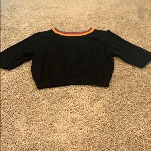Multicolored shirt sleeve turtleneck